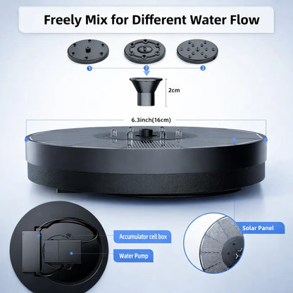 Solar Powered Floating Fountain