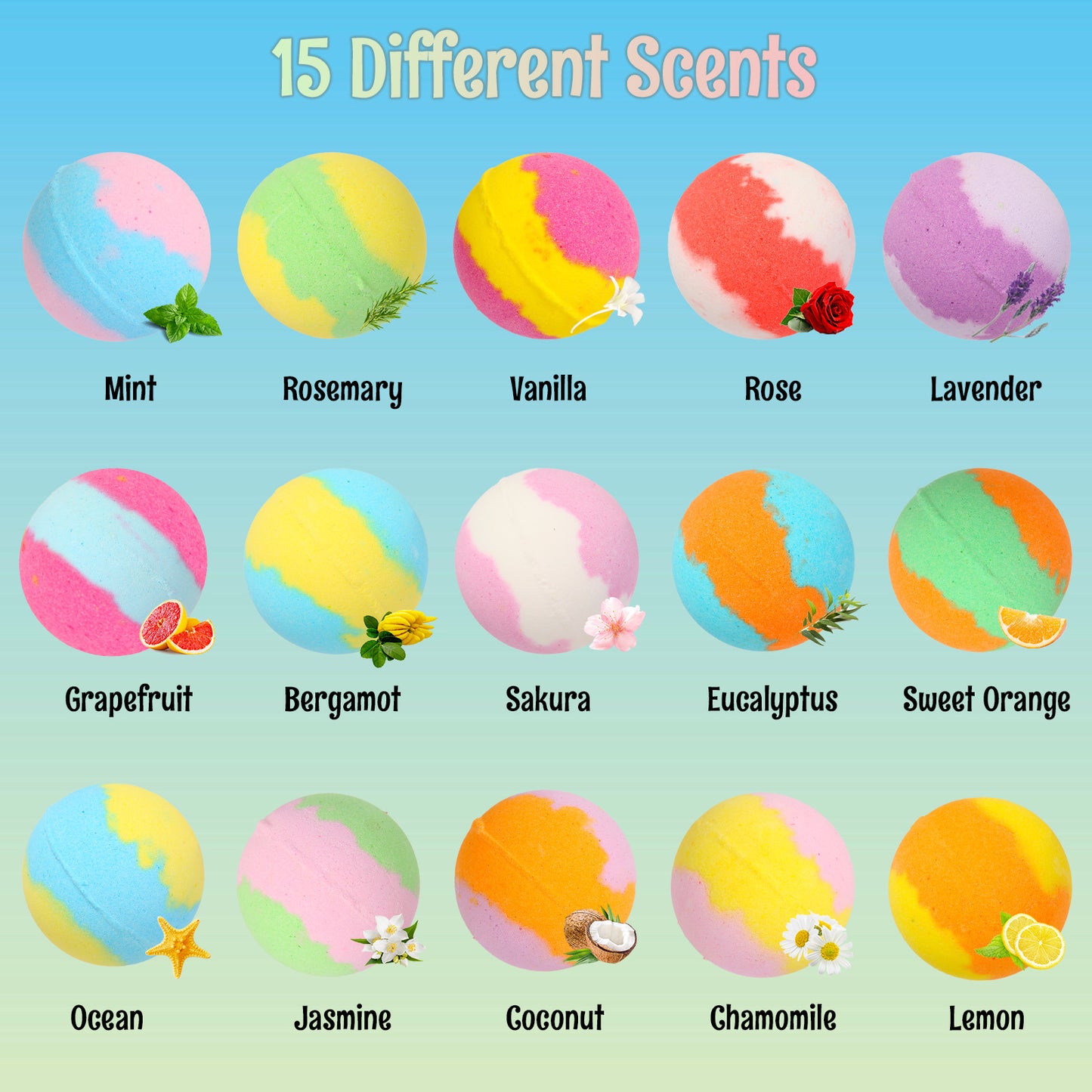 Surprise Splash Bath Bombs for Kids with Toys Inside [15 Peices]