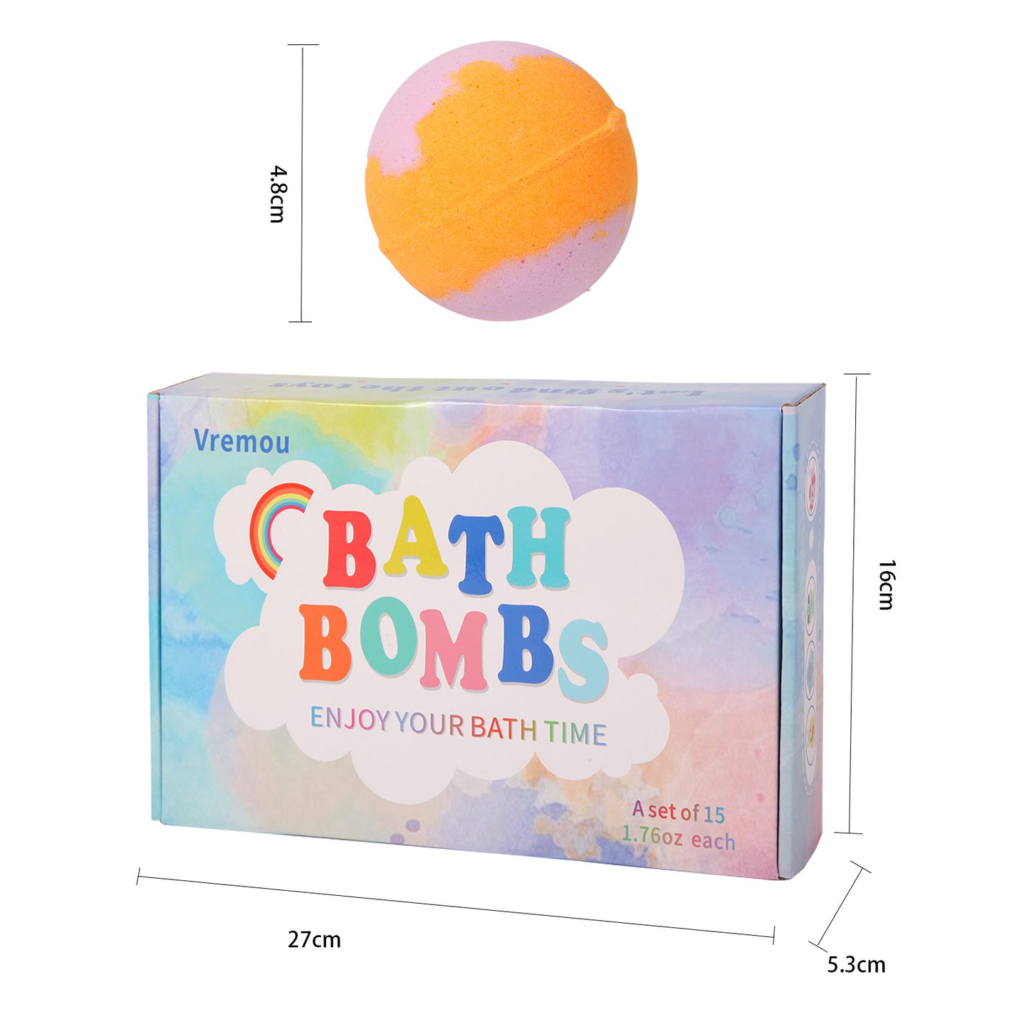 Surprise Splash Bath Bombs for Kids with Toys Inside [15 Peices]