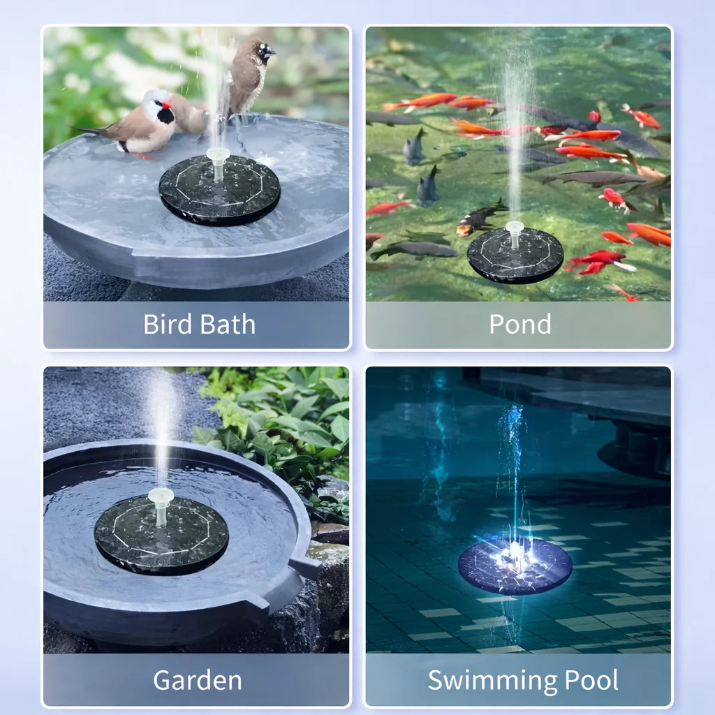 Solar Powered Floating Fountain