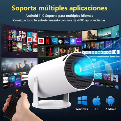 Cross-Border Hot Product Hy300 Projector Home Mini Portable High-Definition Projector Supports Wireless Same-Screen