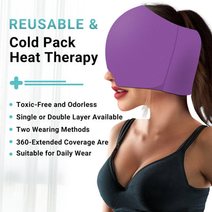 Cross-Border Hot-Selling Hydrogel Ice Compress Head Cover, Cooling Hot And Cold Compress Headgear, Stretchable Physiotherapy Care Eye Mask