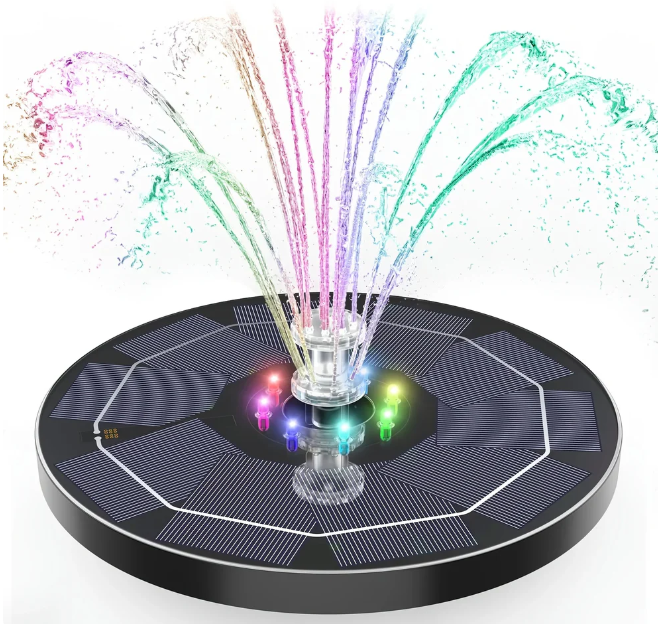 Solar Powered Floating Fountain